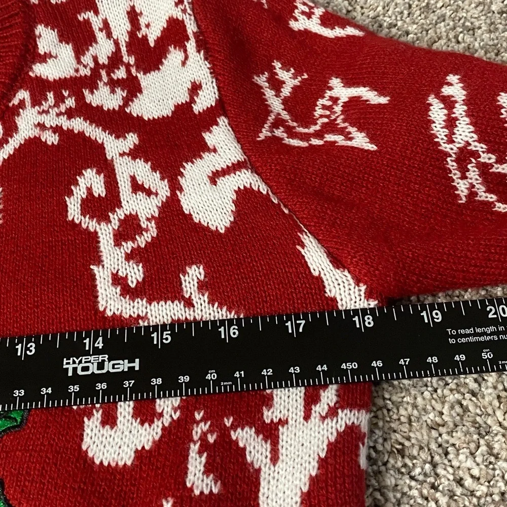 Festive Red Santa Sweater. Size S. Cute design!